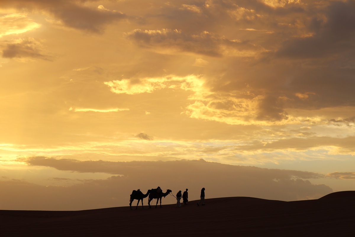 Dormir en el desierto de Merzouga, Marruecos