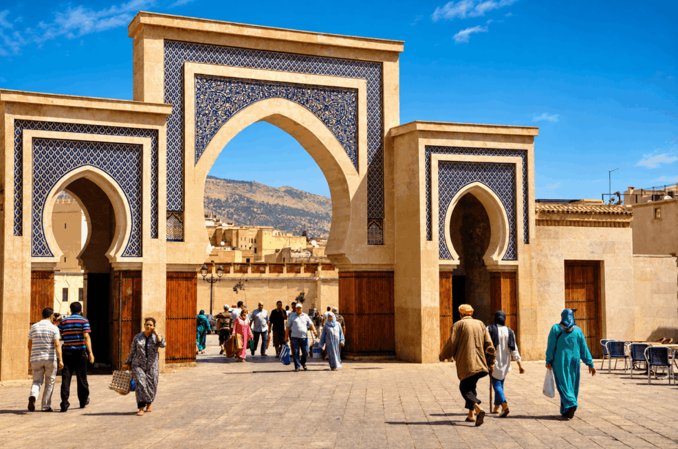La medina de Fez, uno de los grandes tesoros de Marruecos 2 Puerta Bab Jdid, acceso a la medina de Fez, Marruecos