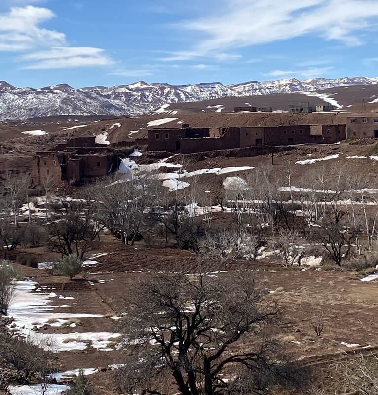 Kasbah Aït Ben Haddou: en realidad es un ksar 6 Valle de Ounila con nieve en el Alto Atlas